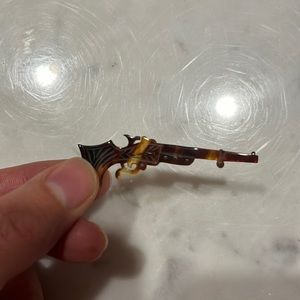 Gun Broach made from authentic tortoiseshell not plastic  RARE vintage !!!!!